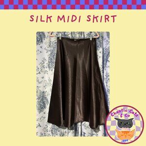 Silk Midi Skirt
